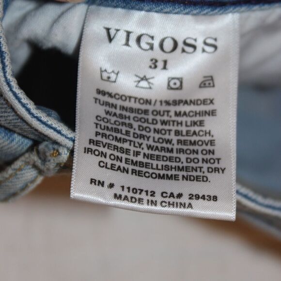 Vigoss Frankie Slim Straight distressed Jeans Women Size 31 - Picture 8 of 11